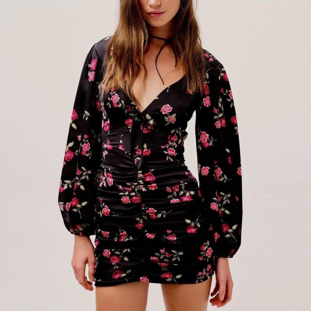Ruched Long Sleeve Dress